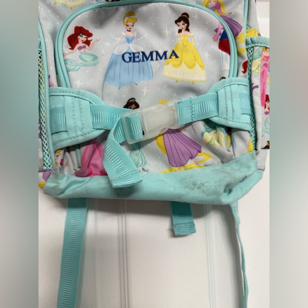 Pottery Barns Kids Mackenzie Teal Disney Princess Backpack (Gemma) - Picture 2 of 5
